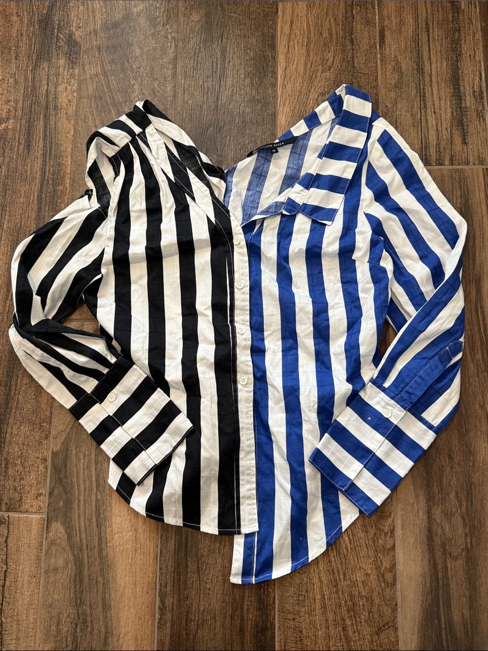 Walter Baker striped asymmetrical shirt